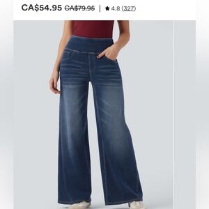 HALARA Dark Blue Flare Jeans tummy flare médium 7/8 new no tags